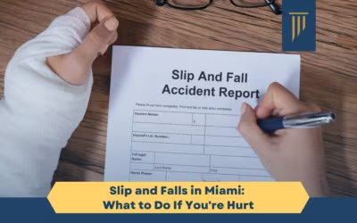 Slip and Falls in Miami: What to Do If You’re Hurt